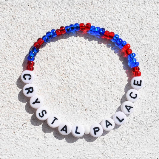 Crystal Palace football bead bracelet with player personalisation
