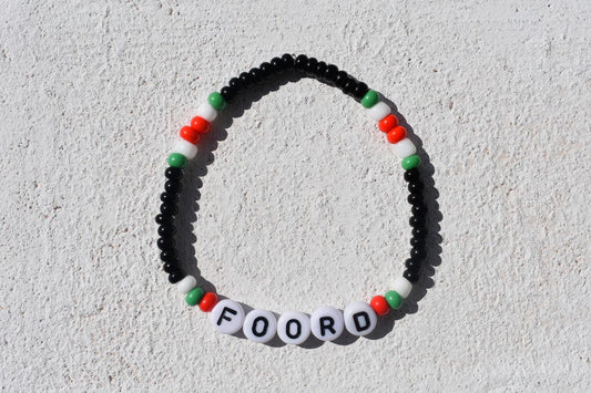 Arsenal football bead bracelet with player personalisation