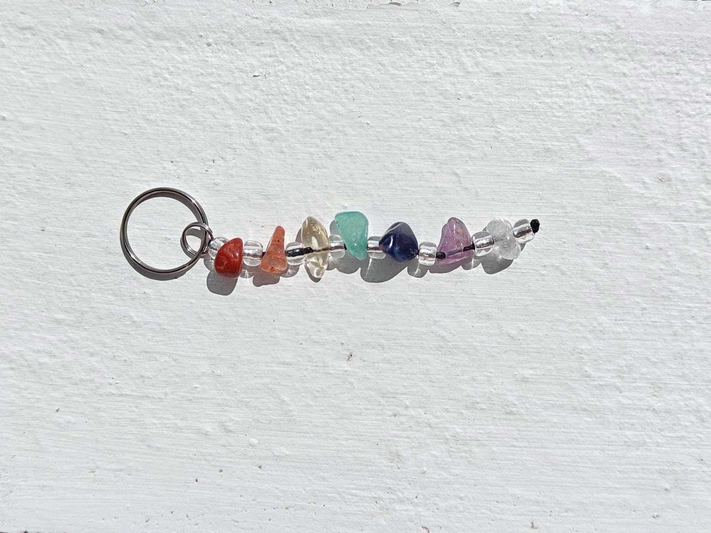 Chakra Gemstone Keychain – 7 Chakra Healing Crystal Keyring