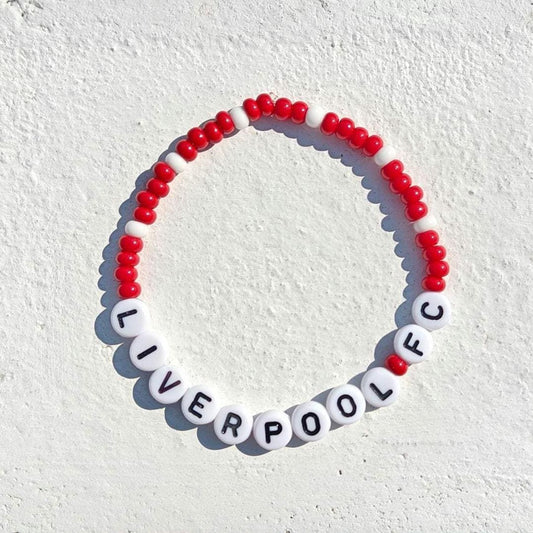 Liverpool FC bead bracelet in red and white