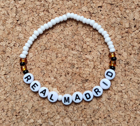 Real Madrid seed bead bracelet